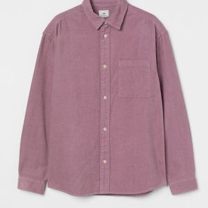 H&M Corduroy Shacket Lavendar